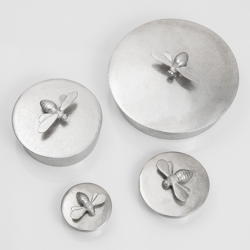 Bee Pewter Trinket Box Extra Small