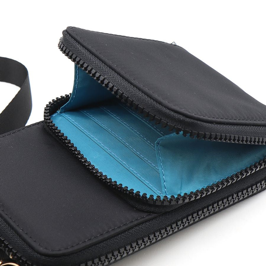 Black Recycled Nylon  Phone Bag