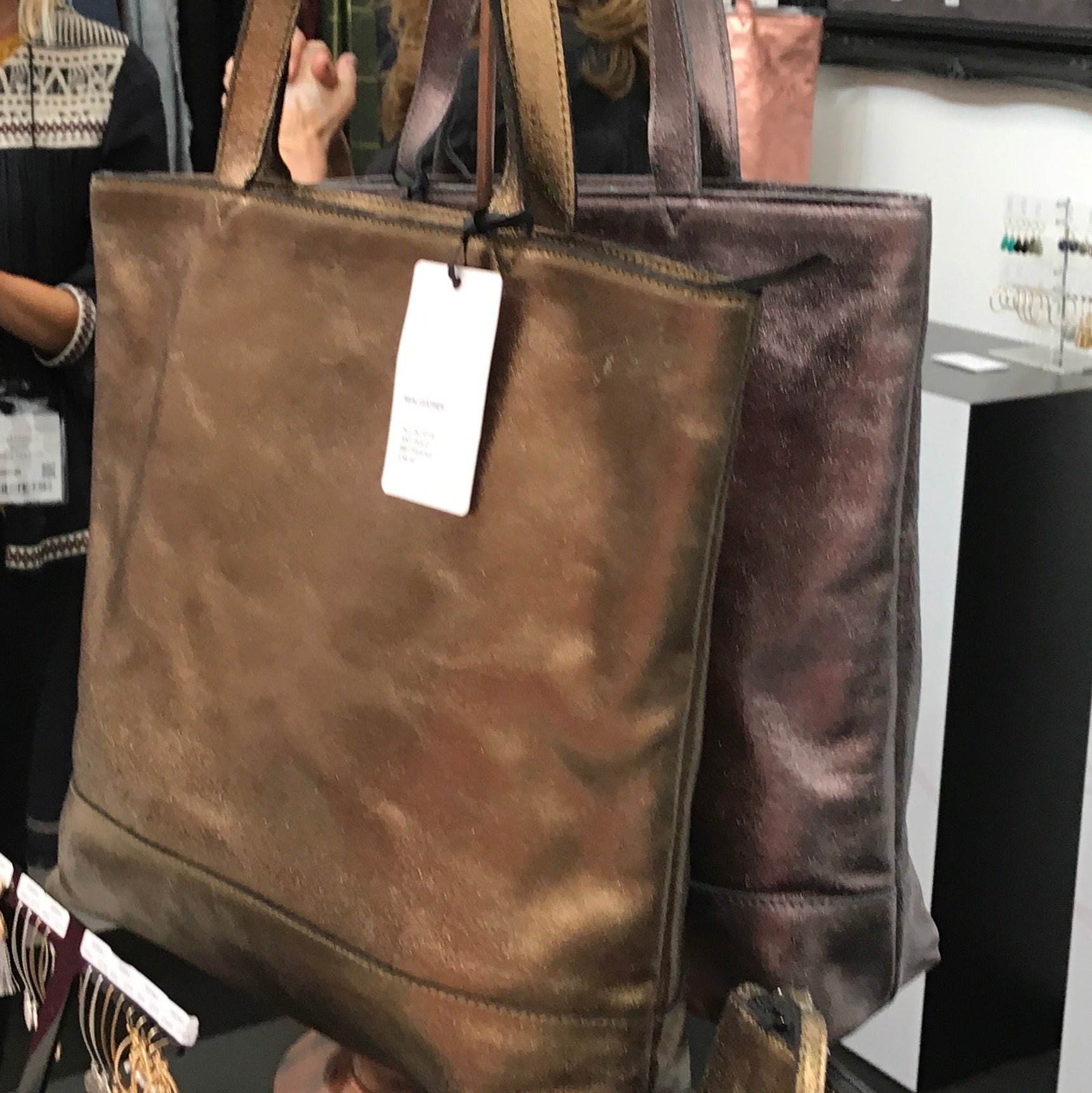 Antique Gold Metallic Tote Bag