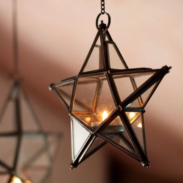 Antique Zinc Glass Stars