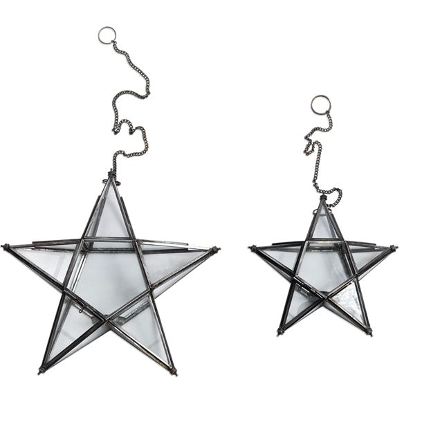 Antique Zinc Glass Stars