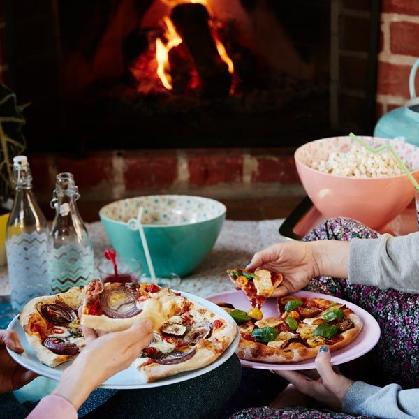 Blue Melamine Pizza Plate