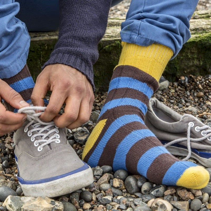 Banana Block Chunky Rib Socks