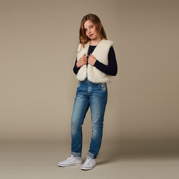 Blue Children's Faux Fur Waistcoat