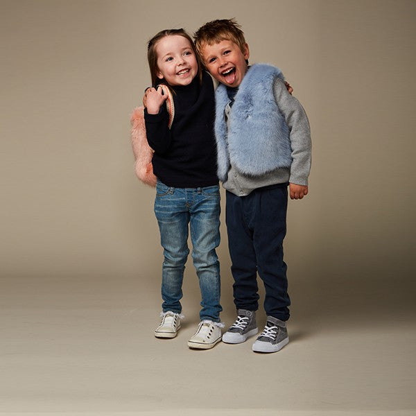 Blue Children's Faux Fur Waistcoat