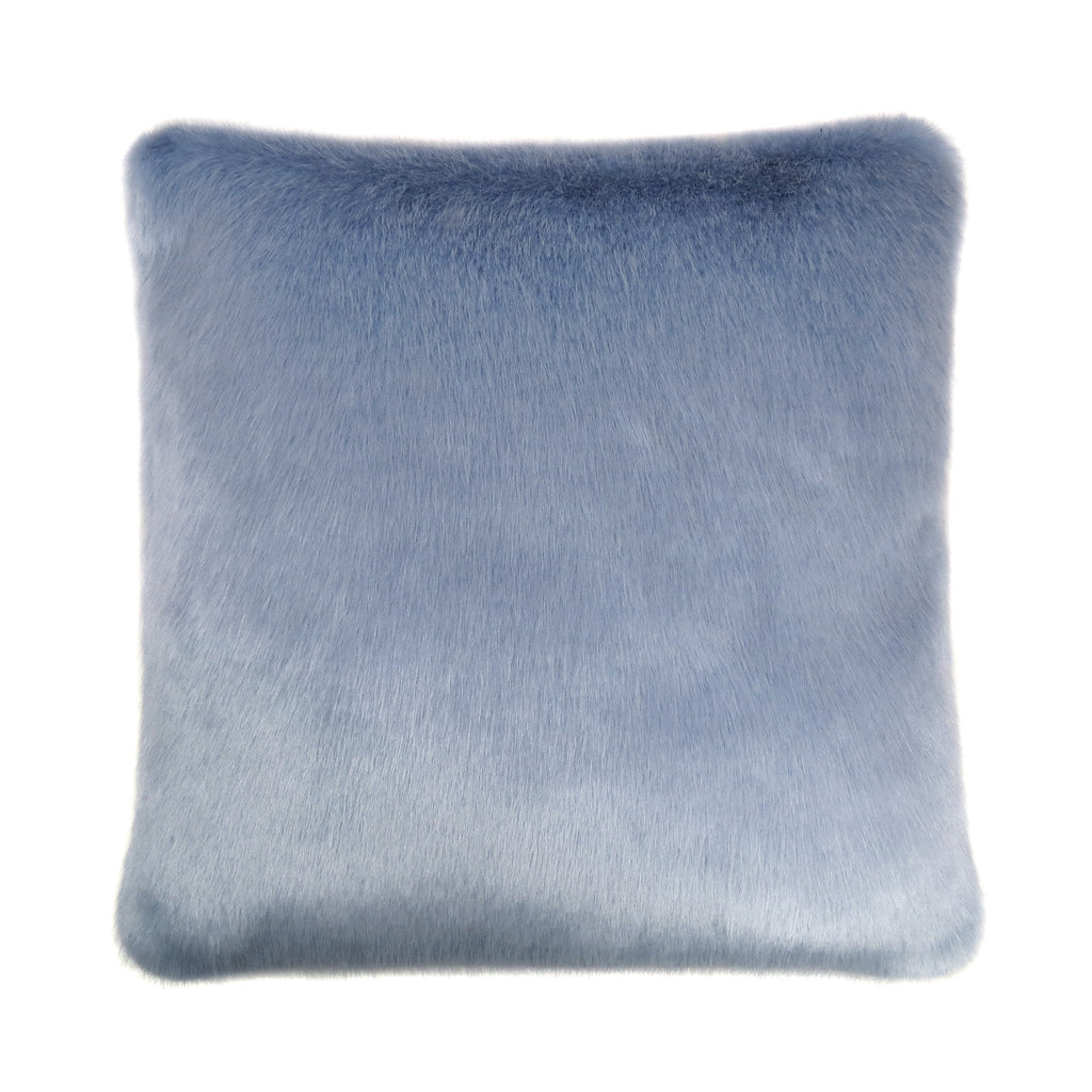 Blue Powder Faux Fur Cushion