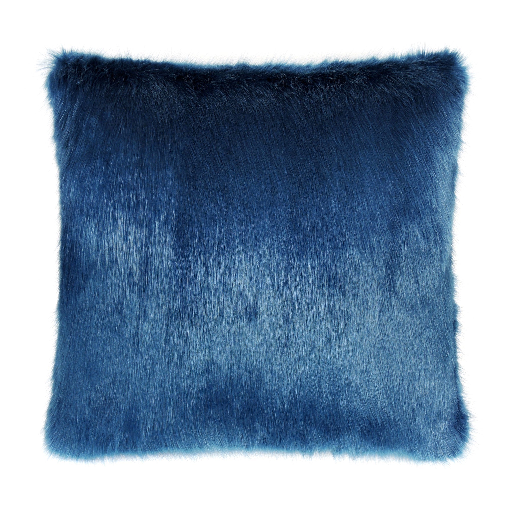Blue Petrol Faux Fur Cushion