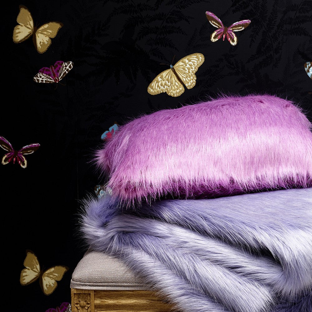 Blue Cornflower Faux Fur Comforter Throw