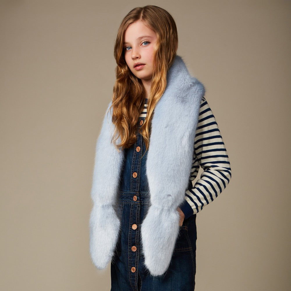 Blue Children's Vixen Faux Fur Scarf