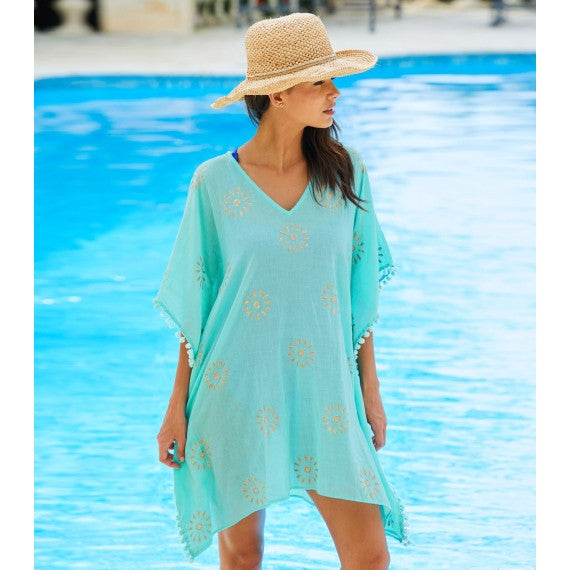 Blue Aqua Kiki Sun Kaftan