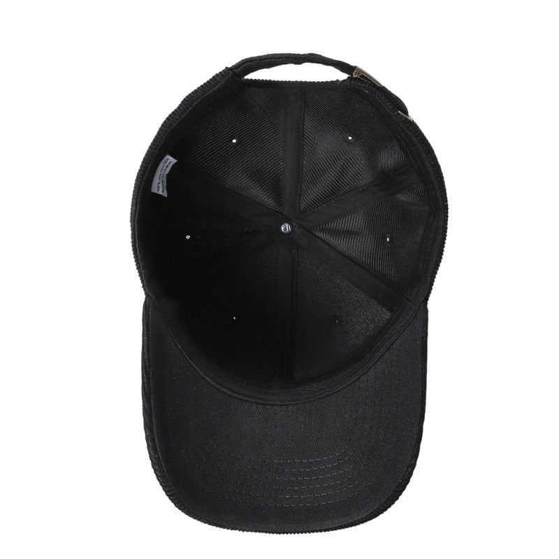Unbranded Corduroy Baseball Cap with Buckle Closure