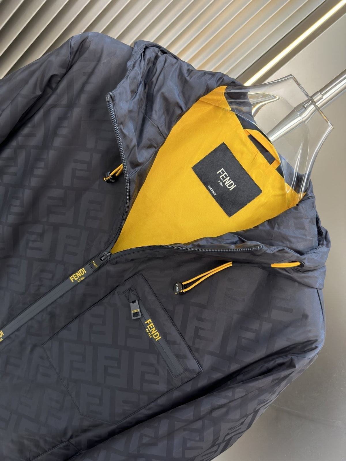 Fendi Monogram Hooded Jacket — detail