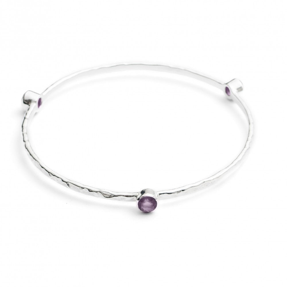 Amethyst Semi-Precious Stacking Bangle