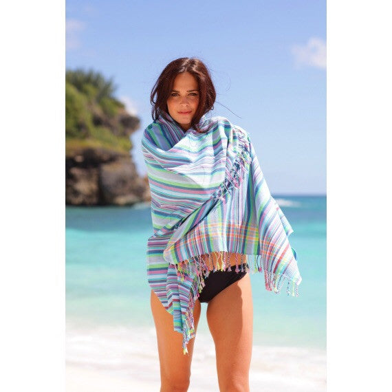 Blue Aqua/Turquoise Baringo Kikoy Towel