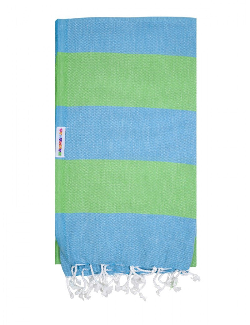 Blue Aqua/Apple Hammamas Cotton Towel/Wrap
