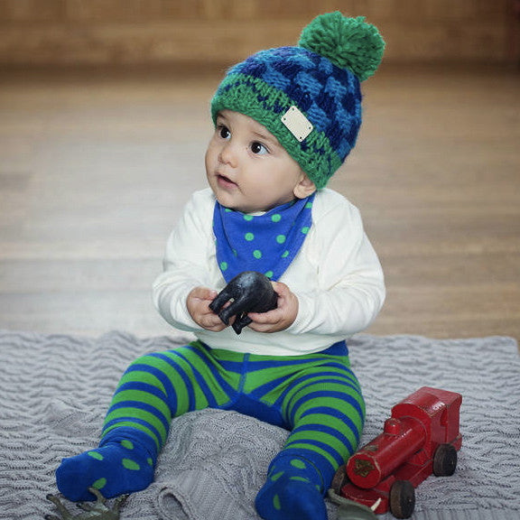 Blue Bobble Hat