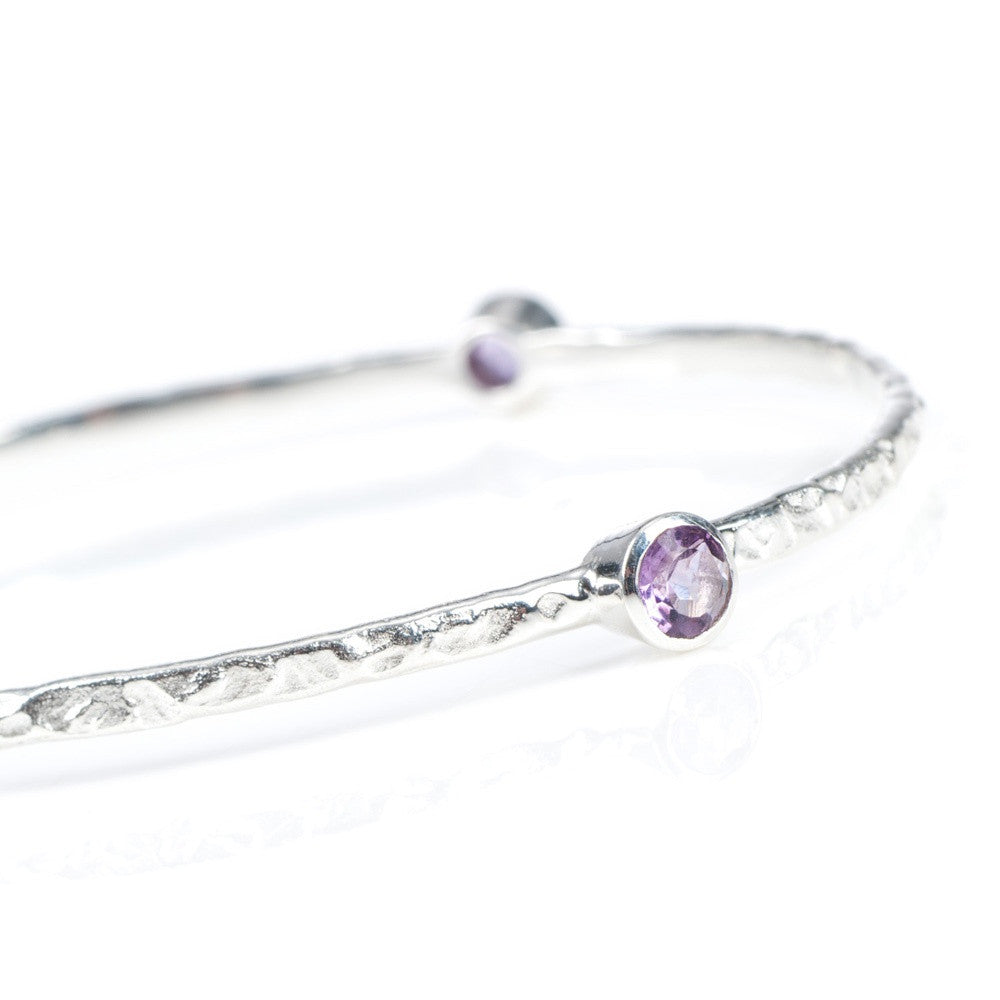 Amethyst Semi-Precious Stacking Bangle