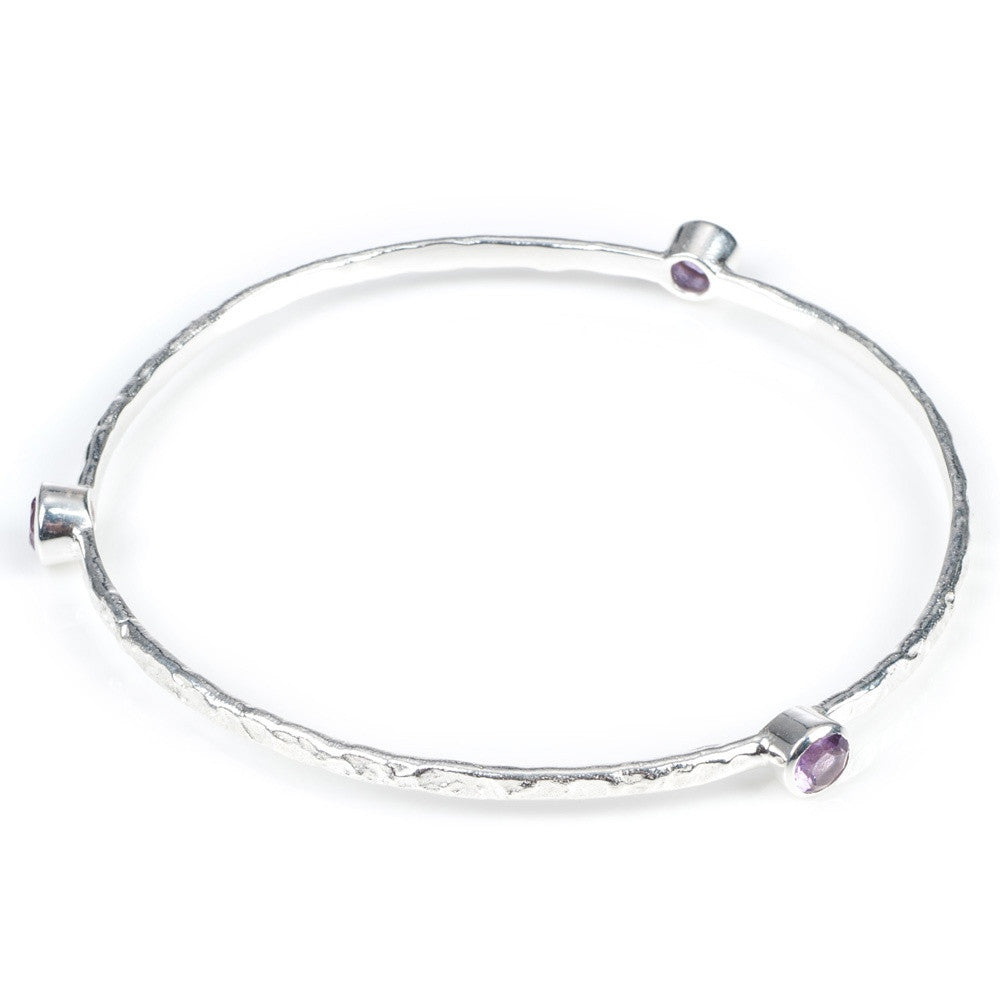Amethyst Semi-Precious Stacking Bangle